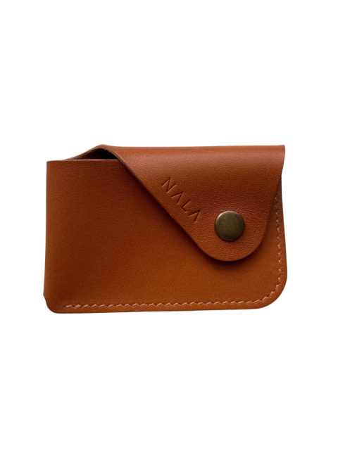 Cardholder - etui na karty, kolekcja "Kraków, karmelowy brąz, skóra naturalna Cardholder - etui na karty, kolekcja "Kraków, karmelowy brąz, skóra naturalna