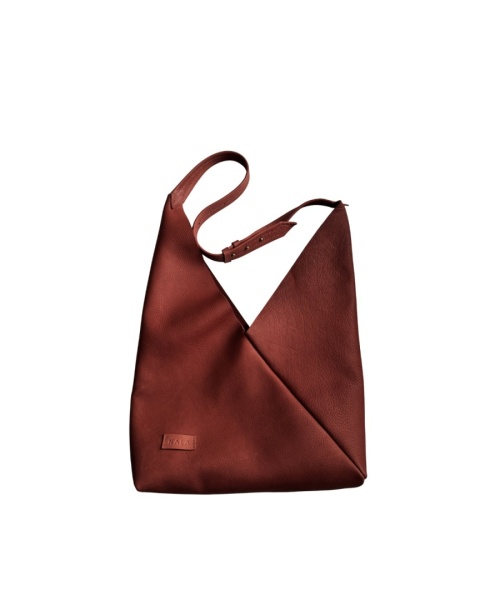 Torebka miękka ‚Origami’ duża, kolor terakota, skóra naturalna